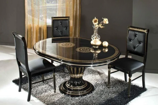 Versailles Noir Luxury Dining Table Set
