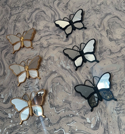 Luxe Butterfly Mirror Wall Décor